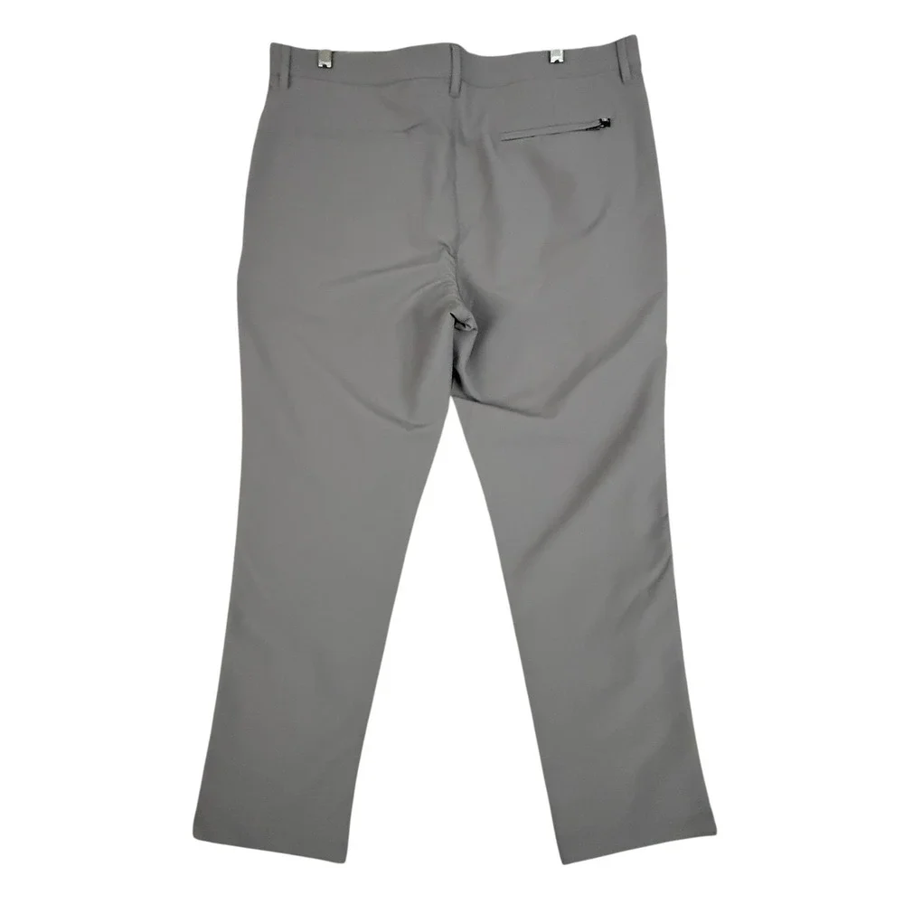Banana Republic Performance Pants Men 37x28 Gray Golf Chino Stretch Breathable